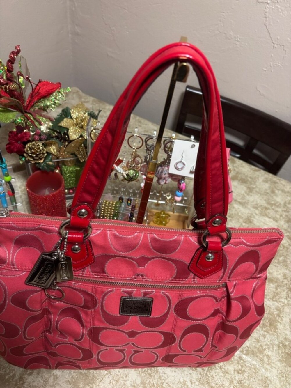 Coach Poppy Signature Shoulder Tote - Picture 2 of 12